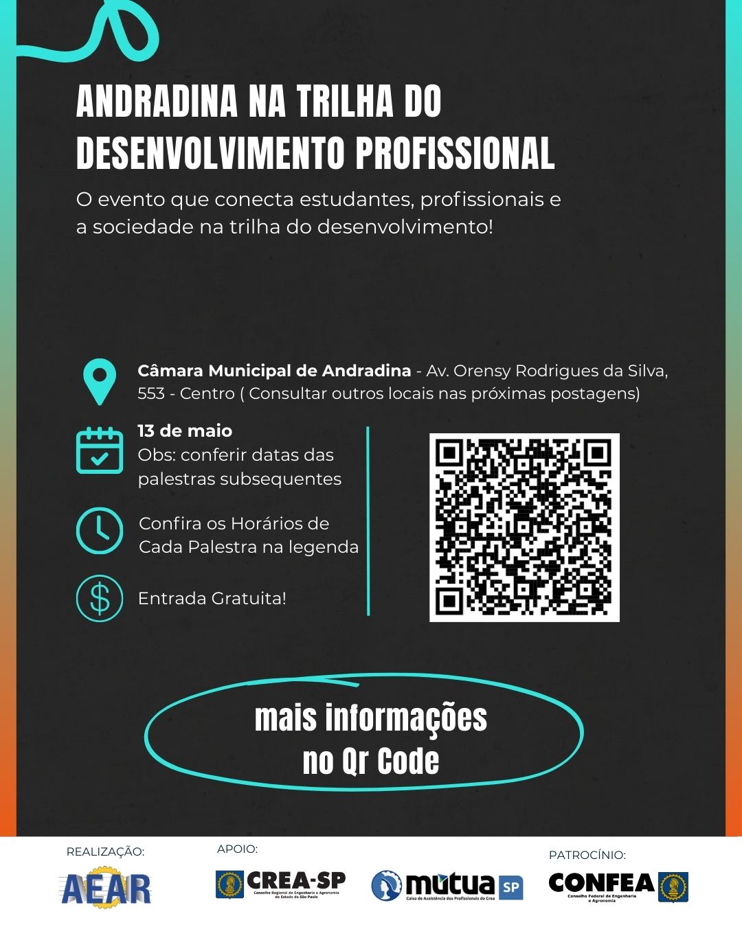 Andradina recebe evento gratuito com palestras sobre engenharia, agronomia e arquitetura - A participação é gratuita e com direito a certificado Andradina recebe evento gratuito com palestras sobre engenharia, agronomia e arquitetura - A participação é gratuita e com direito a certificado