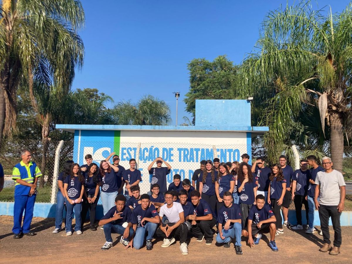 Sabesp recebe alunos para visita à Estação de Tratamento de Esgotos de Lins - Sabesb  conscientização ambiental - Foto: Divulgação