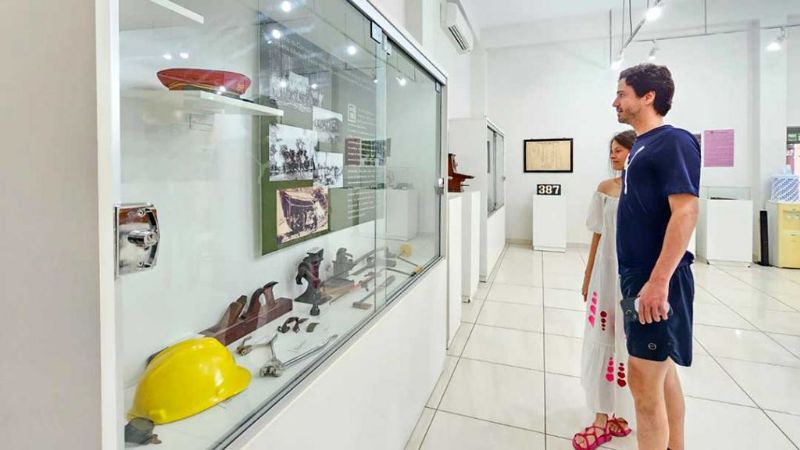 Visitante no Museu Ferroviário de Araçatuba - Foto: Divulgação/Prefeitura