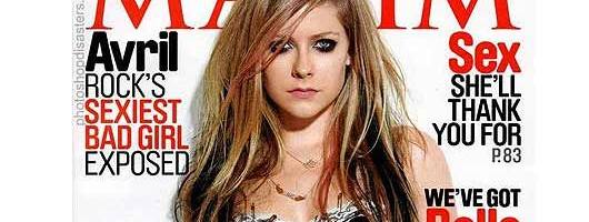 Braço de Avril Lavigne "some" em capa de revista