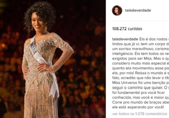 Taís Araújo presta homenagem a Raissa Santana