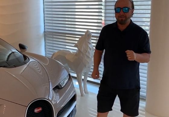 Mário Celso mostra Bugatti Chiron em vídeo