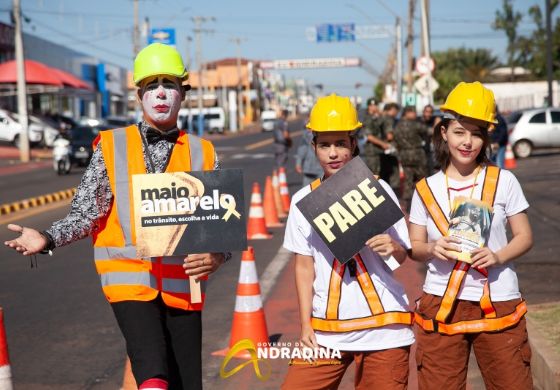  Andradina se engaja no Maio Amarelo e promove ações pela segurança no trânsito
