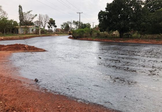 Asfalto de ligação entre avenidas no Santa Cecília