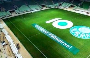 Palmeiras faz 100 anos e novo estádio exibe homenagem