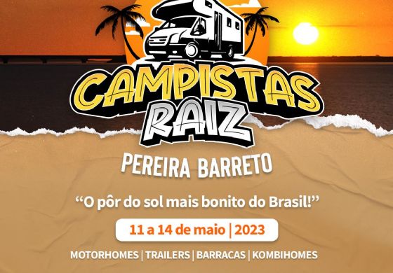 Encontro de Campistas Raiz invade Praia Pôr do Sol em Pereira Barreto