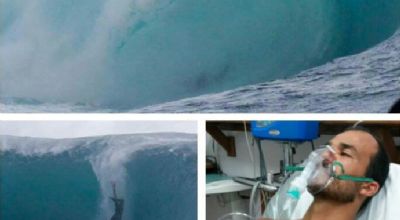 Brasileiro sobrevive a queda de onda de 12m em Teahupoo: "Minha história"