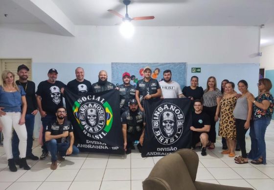 Moto Clube Insanos realiza ação social em benefício da CEI Sebastião Moraes em Santa Cecília