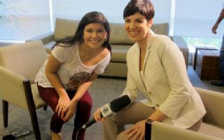 Luíza, que estava no Canadá, deu uma entrevista para o Jornal Hoje