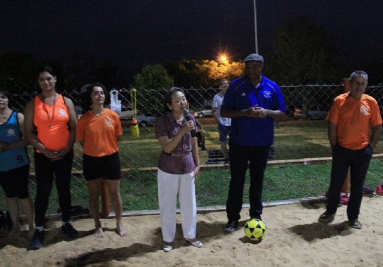 Torneio de futevôlei inaugura iluminação de quadra ao lado do Gime