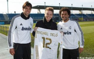 Michel Teló encontra craques do Real Madrid