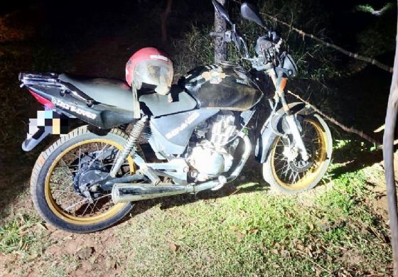  Policiais Militares de Andradina prendem condutor de motocicleta furtada após acidente