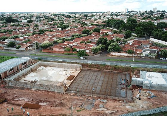 Obras da Piscina Olímpica atingem 30% em Andradina