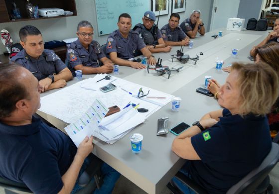 Drones são utilizados para reforçar o patrulhamento escolar em Andradina