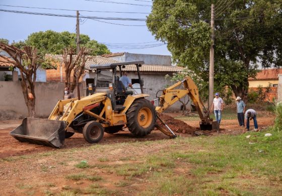 Prefeitura de Andradina inicia obras antienchente na Rua 27 do Gasparelli