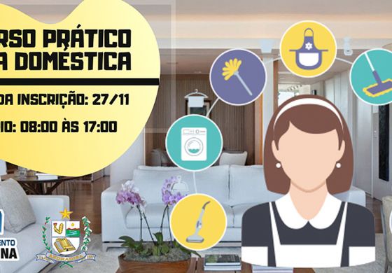 Governo de Andradina recebe inscrições para curso prático gratuito de empregada doméstica