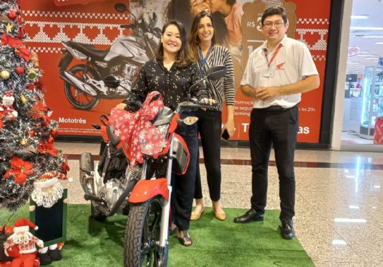 Shopping Três Lagoas realiza o sorteio de motocicleta Honda 0 km 