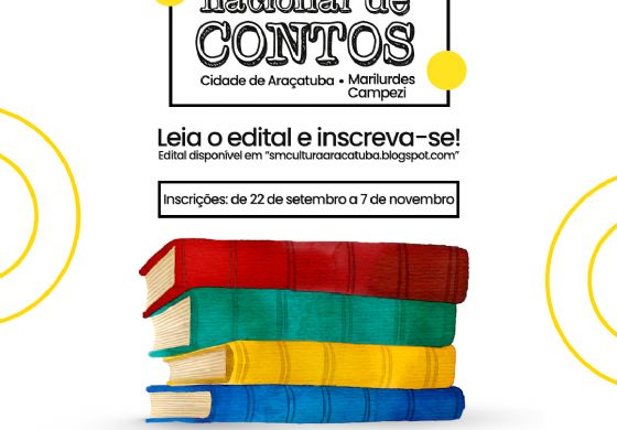 Concurso de Contos receberá inscrições até 7 de novembro em Araçatuba