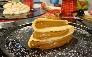  Crepe com Recheio de Doce de Leite