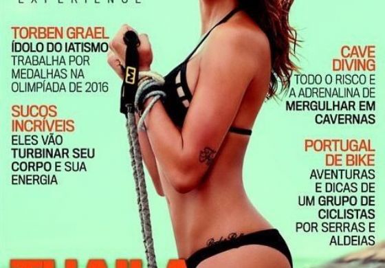 Thaila Ayala mostra boa forma em capa de revista