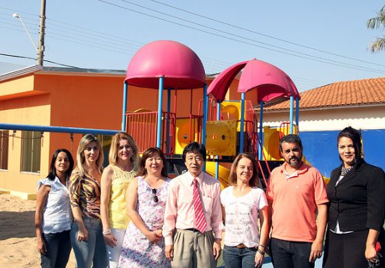 Jamil recebe obra de ampliação da escola Homero Calvoso no Jardim das Águas