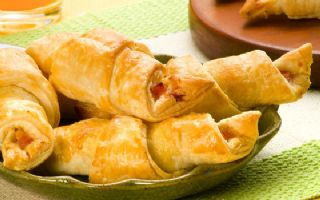 Receita de Mini-croissant com Suflê Verde e Presunto	