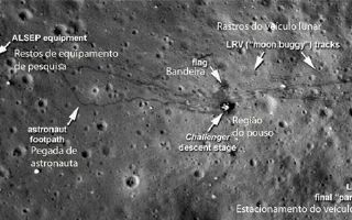 Nasa mostra imagens do 'rastro humano' na Lua