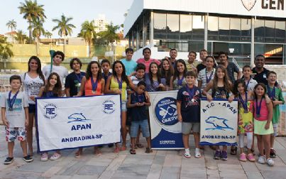 Nadadores andradinenses conquistam 66 medalhas em competição da federação paulista