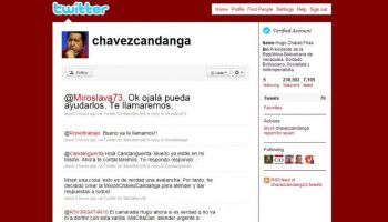 Chávez cria programa social para atender pedidos através do Twitter