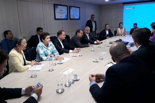 Tamiko durante encontro da Associação Nacional dos Municípios Sedes de Usinas Hidroelétricas e Alagados na Anaeel, em Brasília. Foto: Secom/Andradina