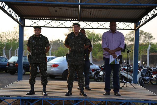 A comitiva, liderada pelo coronel Chiarelli, esteve na unidade do TG do Governo de Andradina – crédito: Secom/Prefeitura