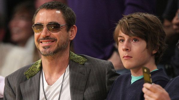 Robert Downey Jr. e o filho Indio Downey (Getty Images)