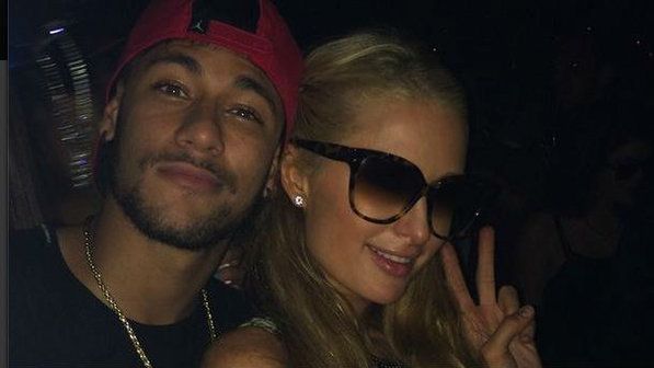 Neymar e Paris Hilton em Ibiza (Reprodução/Instagram/VEJA)