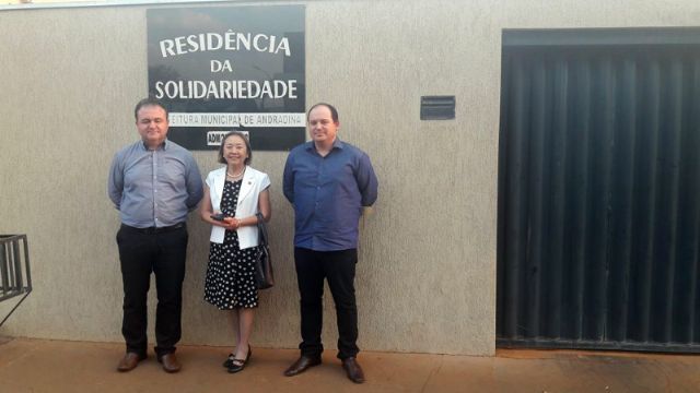 Tamiko também fez visita à Casa de Apoio de Barretos do Governo de Andradina. Foto: Divulgação/Prefeitura