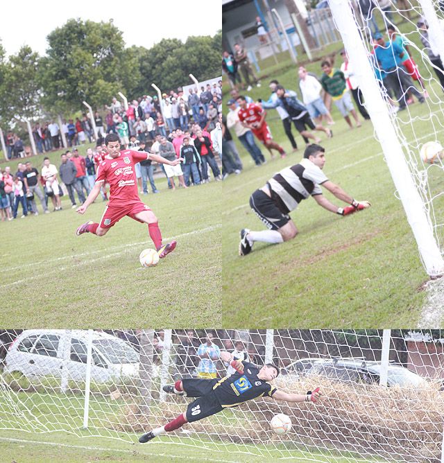 As duas primeiras fotos mostram última cobrança de Bruno que deu vitória ao Porto. Na imagem abaixo, o goleiro Gustavo defende o pênalti que garantiu a vantagem. Fotos: Fabiano Marinho / Andravirtual 