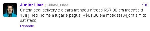 Cantor Junior Lima se vinga e paga R$ 81 em moedas a pizzaria - Foto: Reprodução Cantor Junior Lima se vinga e paga R$ 81 em moedas a pizzaria - Foto: Reprodução