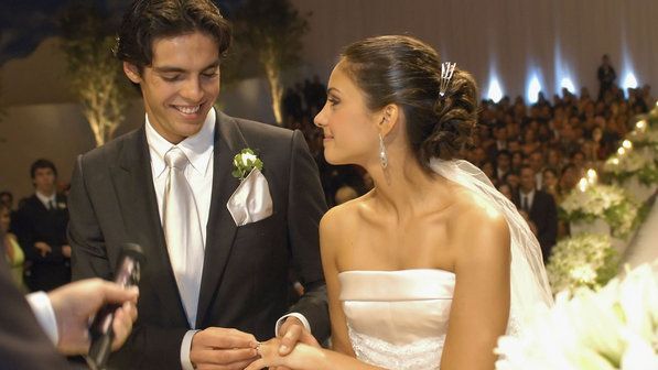 Casamento de Kaka com Caroline Celico em 2005 (Marucia Kintschev/Getty Images)