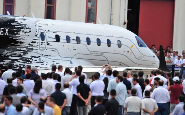 Legacy 500 realiza primeiro voo, ainda como protótipo - modelo é a aposta da Embraer para a Labace 2013. Foto: Divulgação/Embraer