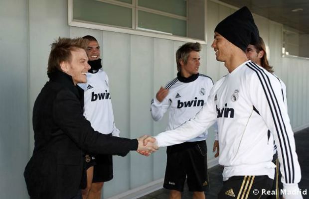 Michel Teló encontra craques do Real Madrid - Ángel Martínez/Divulgação/Real Madrid Michel Teló encontra craques do Real Madrid - Ángel Martínez/Divulgação/Real Madrid