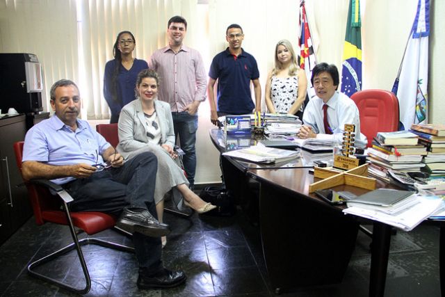 Jamil com da engenheira da Polícia Científica de São Paulo, Monica Bernadi Urias, responsável por acompanhar as obras em todo o Estado de São Paulo. Foto: Divulgação/Prefeitura