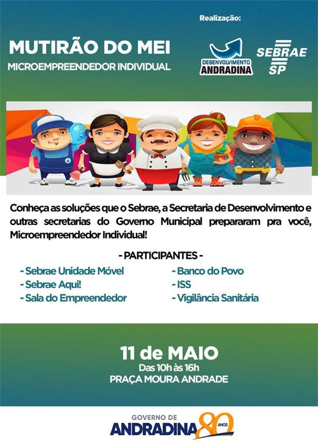 Mutirão irá reunir diversos serviços para resolver pendências e formalizar microempreendedores individuais. Foto: Divulgação/Prefeitura
