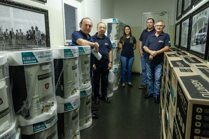 Governo de Andradina faz doação de aparelhos de ar condicionado a Santa Casa - Foto: Secom/Andradina