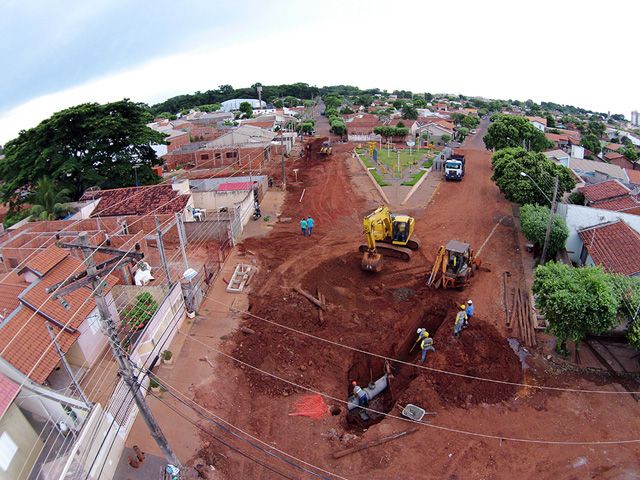 Região do Jardim Europa tem fase avançada de obras de galerias pluviais. Foto: Divulgação/Prefeitura