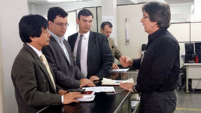 Jamil e equipe jurídica estiveram em São Paulo na DEPRE (Diretoria de Execução de Precatórios). Foto: Divulgação/Prefeitura