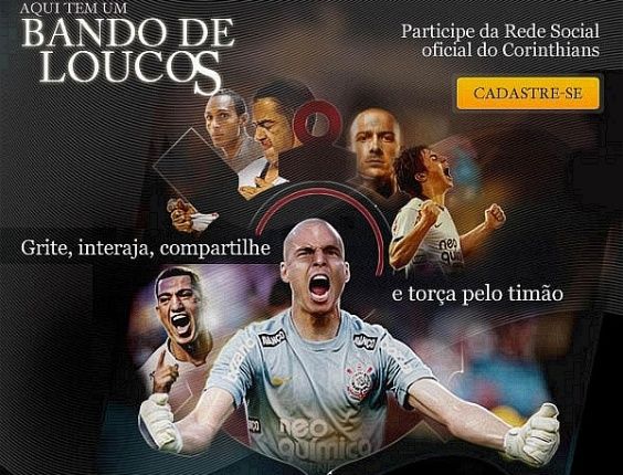 Imagem da rede social oficial do Corinthians, o 