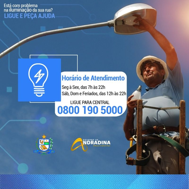 0800 da iluminação pública em Andradina - Foto: Divulgação