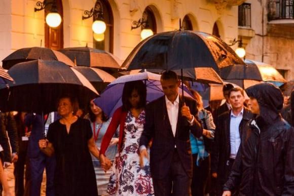 O presidente norte-americano, Barack Obama, e sua família passeiam por HavanaMarcelino Vasquez Hernandez/Agência Cubana de Notícias