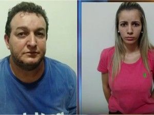 Marcos Roberto e Amanda Tondati foram presos em flagrante (Foto: Reprodução/TV TEM)