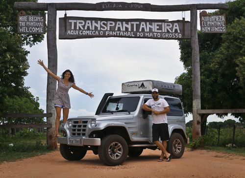 Entre os lugares brasileiros, Paula Guimarães e Renan Baptista visitaram o Pantanal. Foto: Arquivo Pessoal