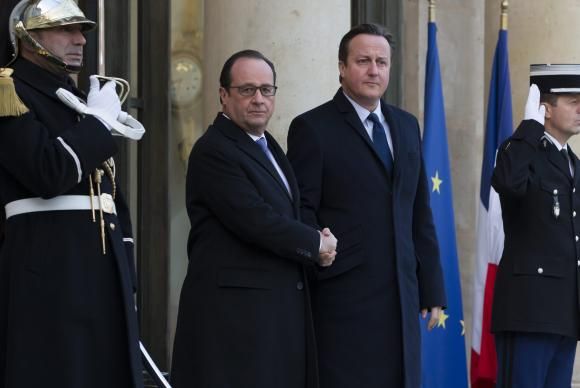 O presidente francês, François Hollande, e o primeiro-ministro britânico, David CameronAgência Lusa